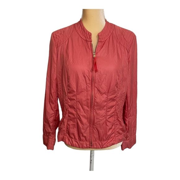 ZENERGY by CHICO’S Pink Rose Fitted Windbreaker Jacket Size 1 /‎ medium - Picture 1 of 10